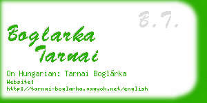 boglarka tarnai business card